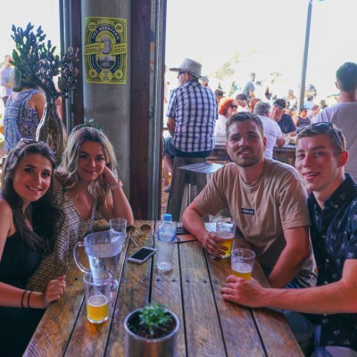 Group of people having some beers