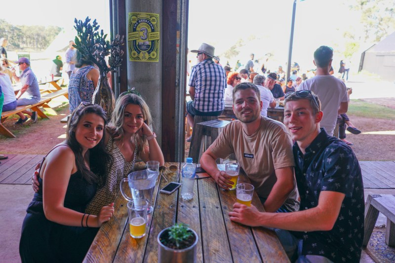 Group of people having some beers